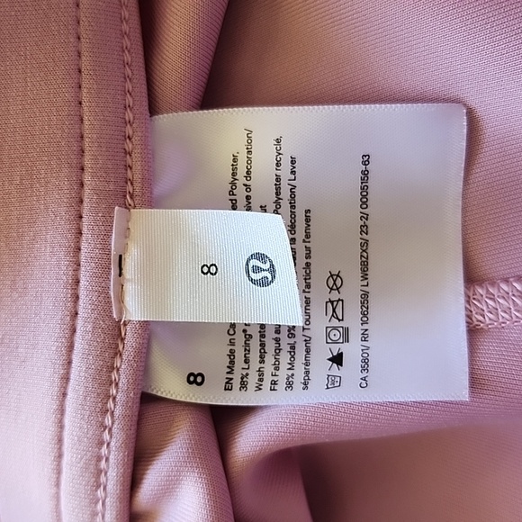 Lululemon Softstreme High-Rise Straight-Leg Cropped Pant In Rose Blush EUC - Picture 7 of 7